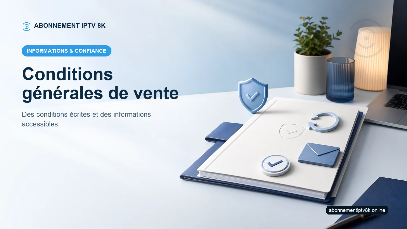 Documents et symboles de confiance illustrant Conditions générales de vente