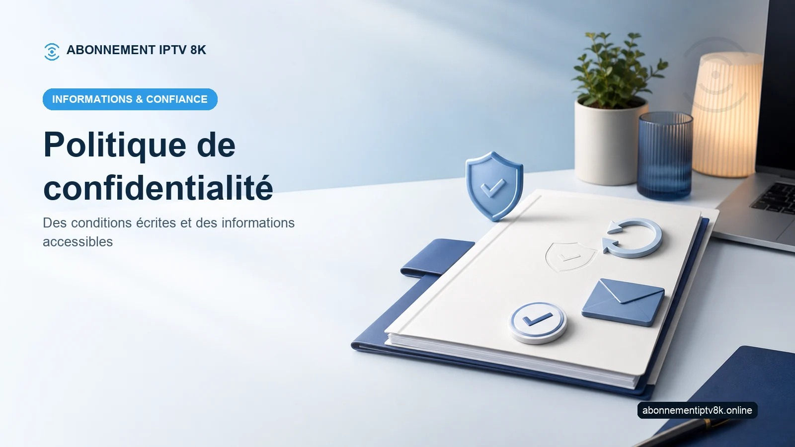 Documents et symboles de confiance illustrant Politique de confidentialité